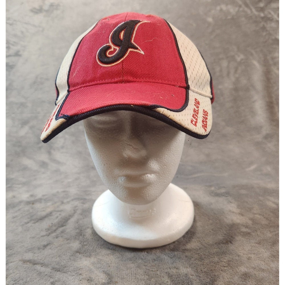 Cleveland Indians Hat Mens Red Throwback Fishhook Logo Curved‎ '47 Twins Vintage